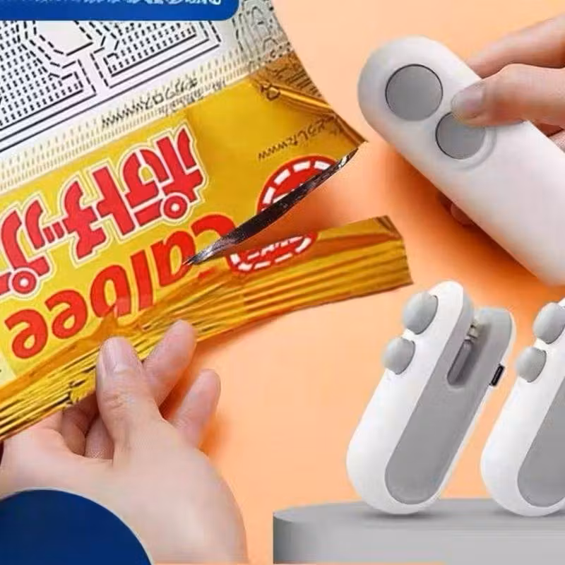 Mini Selador Portátil De Saco 2 Em 1 Magnético De Calor Recarregável