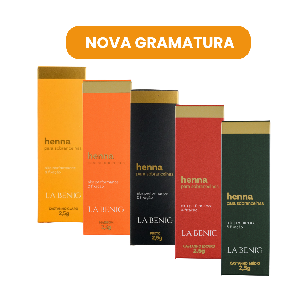 Henna Sobrancelhas La Benig Alta Fixação Profissional