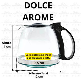 Jarra Para Cafeteira Dolce Arome Mondial 18 Xícaras C-30 Com Vidro Super Resistente-Cor Pr