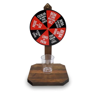 Roleta de Shot Jogo de Bebida Tequila Copo De Acrilico Incluso Diversao Amigos Adega Desaf