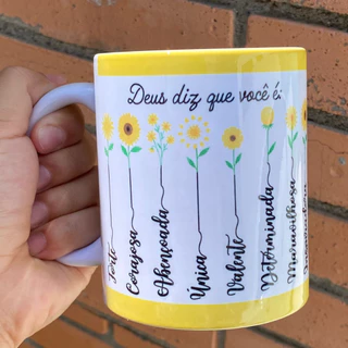 Caneca Salmos 46:5 Gospel 300ml Porcelana Frase Bíblica Presente Evangélico Motivacional