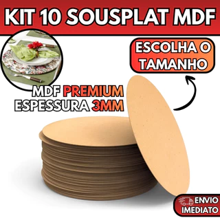 Kit 10 Base Para Sousplat Suplat Em MDF Vários Tamanhos Mesa Posta Jogo Americano Artesana
