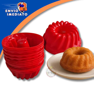 Forminha Mini Forma Pudim de Silicone Vulcãozinho Antiaderente