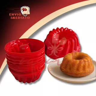 Forminha Vulcão de Silicone Pudim Bolo Cupcakes Assadeira Antiaderente Confeitaria