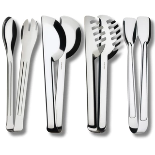 Kit Utensílios Para Cozinha Pegador Universal de Massas Salada Gelo e Frios em Aço Inox