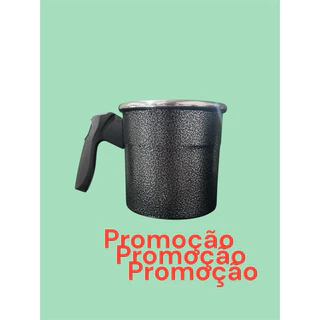 Canecão Leiteira Fervedor Caneco n° 12 faz ate 1 litro Alumínio Preto Craqueado,