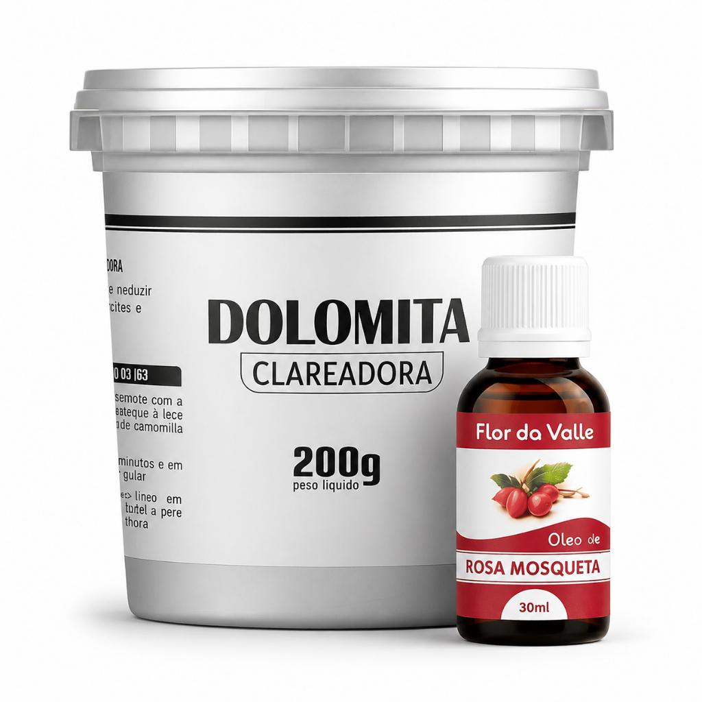 Dolomita Clareadora 200g + Óleo de Rosa Mosqueta 30ml