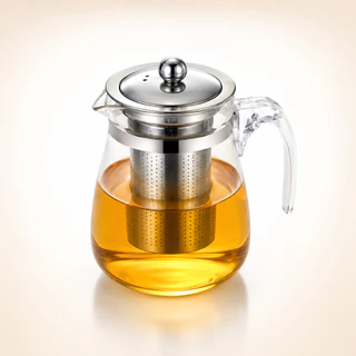 Chaleira de Vidro Bule com Infusor 500ml 700ml para Chá Ervas Jarra Transparente Não Vai a
