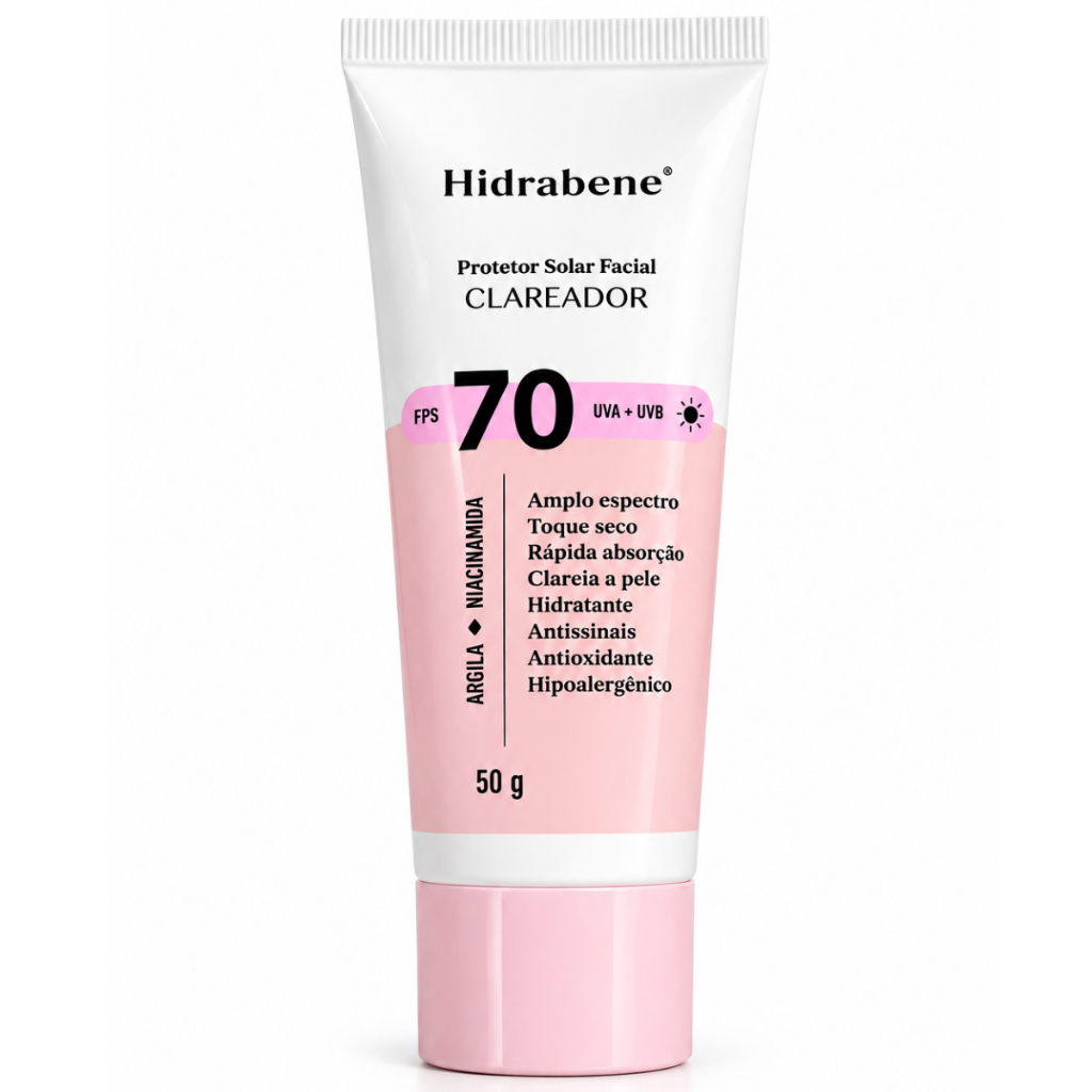 Hidrabene Protetor Solar Clareador Facial FPS 70