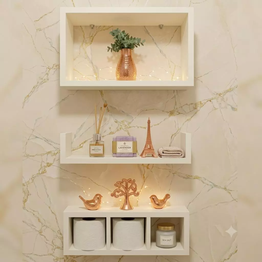 Prateleiras para Banheiro Organizador kit 3 Branco 100% Mdf