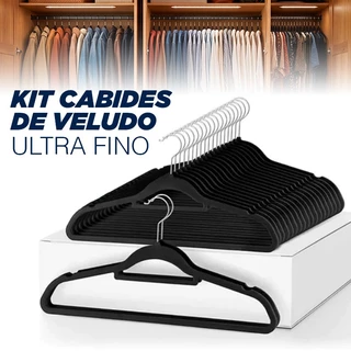 Kit Cabides 12/24/36 de Veludo Adulto Slim Ultra Fino Antideslizante Giratório 360° Lanmax