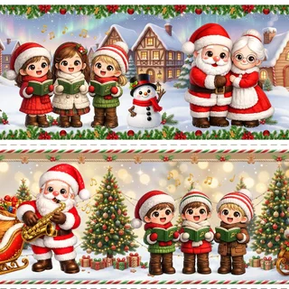 Tecido Tricoline Digital Barrado Natal Noite Feliz Algodão 100% Pano Prato Toalha 55cm Bib
