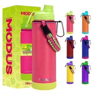 Garrafa Modus Térmica 750ml Aço Inoxidável Com Alça Paracord Garrafa Térmica Café