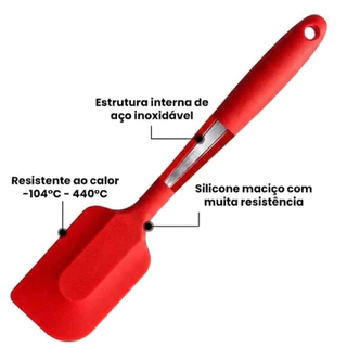 Utensilio Espatula 28x5.5Cm Raspadora Pao Duro De Silicone Decorativa Para Bolo De Cozinha