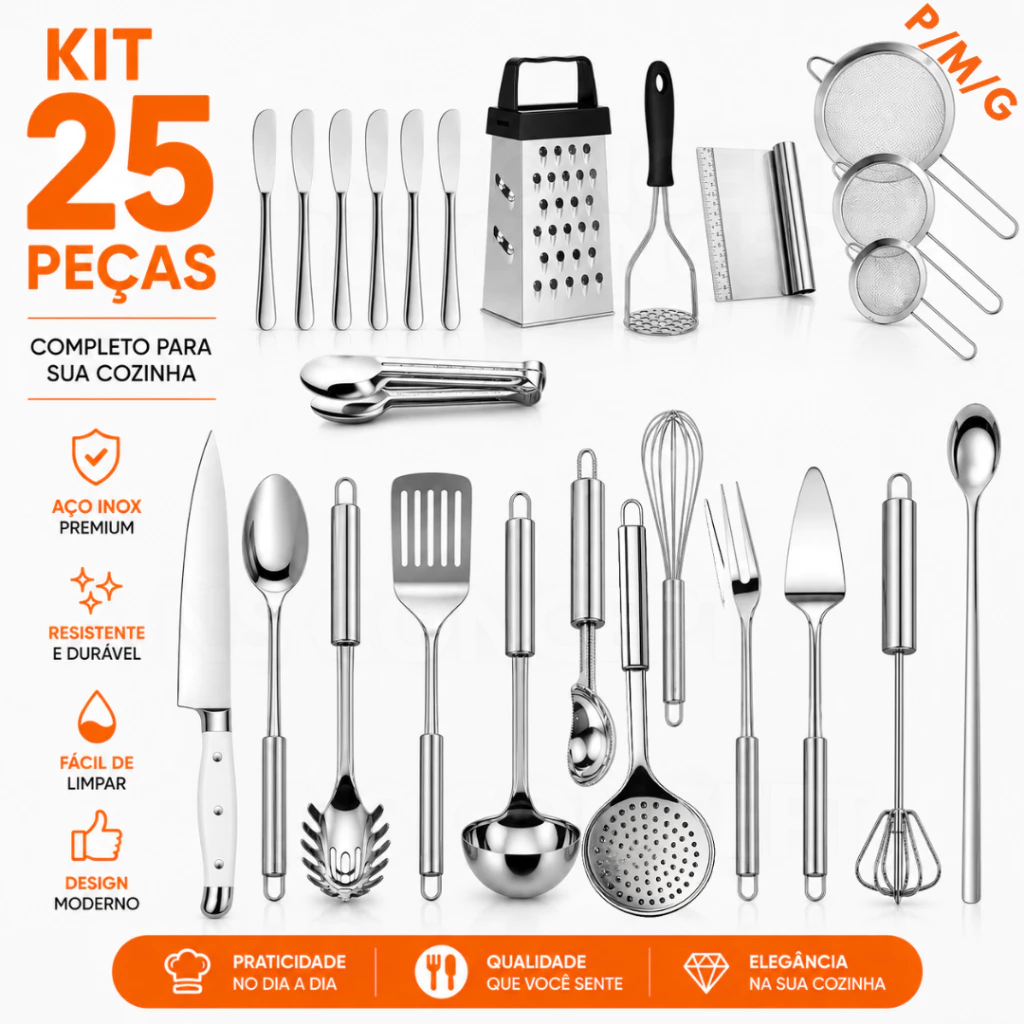 Utencilios de Cozinha Utensílios para Cozinha em Geral Kit Cozinha Utencilios de Cozinha Enxoval de Casa Nova