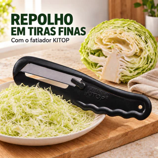Fatiador KITOP Cortador Couve Fino Legumes Corta Tudo Cozinha Prática Rápido