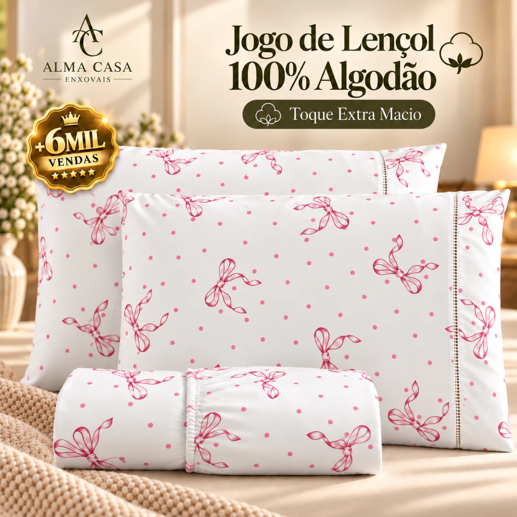 JOGO DE LENÇOL 3 PEÇAS 180 FIOS 100% ALGODÃO PREMIUM SOLTEIRO CASAL QUEEN KING