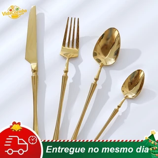 Jogo De Talheres Faqueiro Com Aço Inox Fácil de limpar Elegância e Durabilidade para Sua M