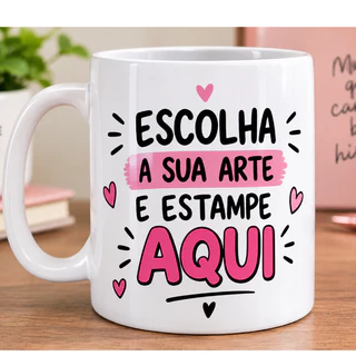 Caneca de Porcelana Personalizada 325ml Com Foto, Logo, Sua Arte de Preferência