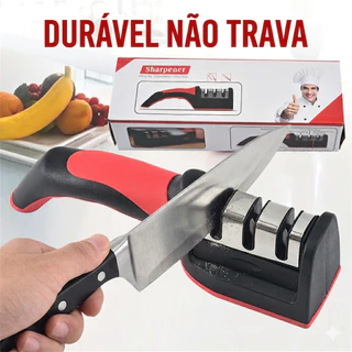 【OFERTA RELÂMPAGO】Afiador de Facas 3 Estágios | Material Aprimorado, Afiação Simples e Ráp
