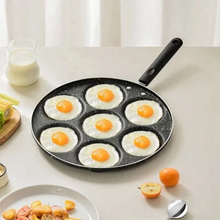 Frigideira 7 Buracos Antiaderente Ovos Fritos Panela Para Hambúrguer Molde Para Cozinha Ut