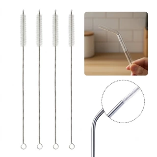 Kit Escova Limpeza Canudo Flexível Escovinha Longa para Garrafa Squeeze Copo Térmico Tubos