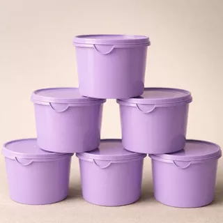 Kit 6 Potes Herméticos de Plástico com Tampa – Empilháveis e Ultra Resistentes para Alimen
