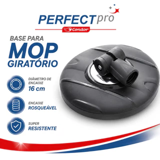 Base 16cm para Cabo de Mop Perfect Pro 360 Move Suporte Flange Esfregão Giratório 972376