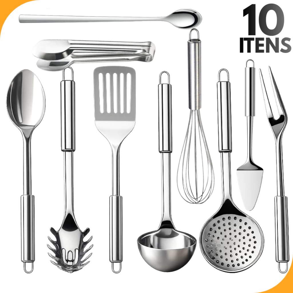 Kit Cozinha Utensílios de Cozinha Conchas de Cozinha Escumadeira para Fritura Espátula Espatula para Bolo