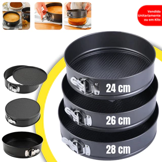 Formas com Fundo Removível Antiaderente para Torta Bolo Assadeira Bolos Tortas Redonda