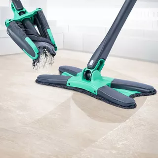 Esfregão Giratório Lava e Seca Torção Microfibra Multiuso Limpeza de Piso Rodo Mágico 360°
