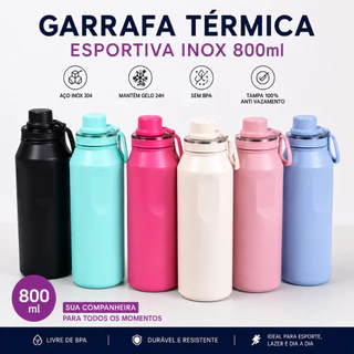 Belifou Glitter Garrafa Térmica Portátil De 800 Ml Com Isolamento Duplo Adequada Para Acad