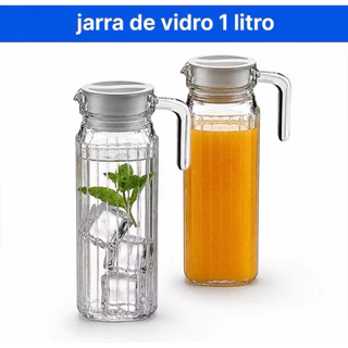 Jarra De Vidro Com Tampa 1 Litro Selada