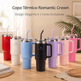 ROMANTIC CROWN Copo Térmico Inox Portátil 1200ml/600ml/1.2L Garrafa Térmica Inoxidável com