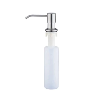 Dispenser Detergente Aço Inox 350 ml Porta Sabonete Líquido Cuba Bancada Dosador Embutir