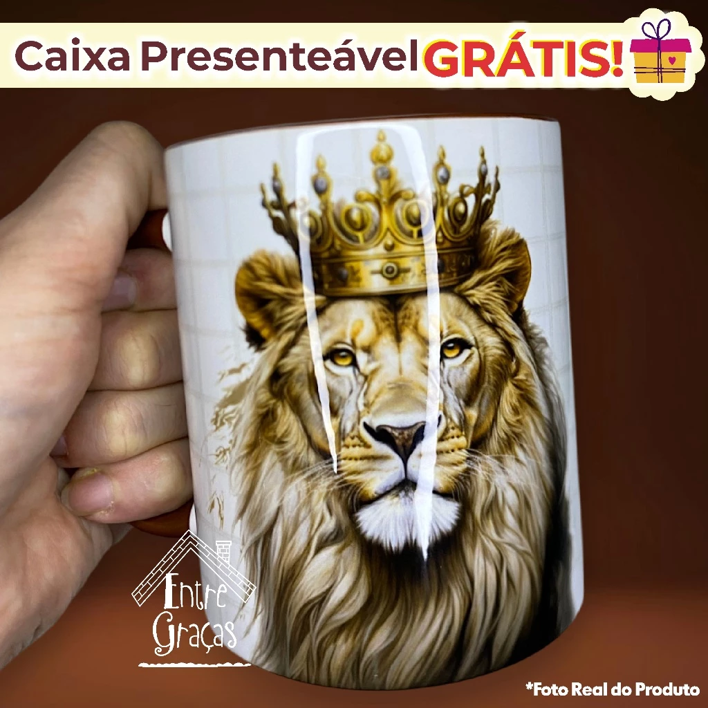 Caneca de Cerâmica Leão de Judá 325ml