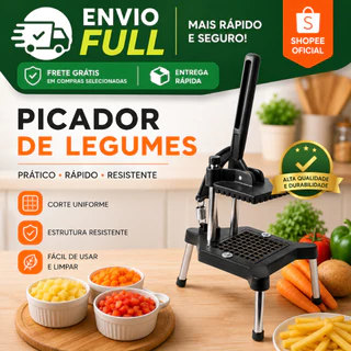 Picador Cortador De Legumes E Frutas Reforçado Nylon Profissional Preto Cabrita Perereca