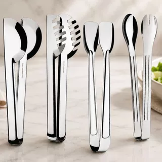 Kit Pegador de Cozinha em Aço Inox Para Salada Massa Frios e Uso Universal