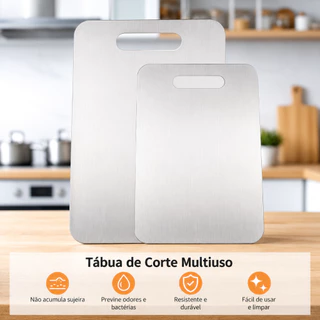 Tábua De Corte Aço Inoxidável Antibacteriana Antimofo À Prova De Mofo Cozinha Carnes Fruta