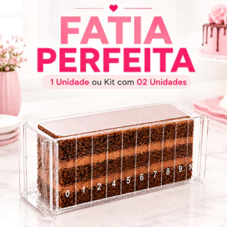Forma Slice Cake Acrílico 30x10x10 Fatia Perfeita Molde Bolo Confeitaria Transparente Prof