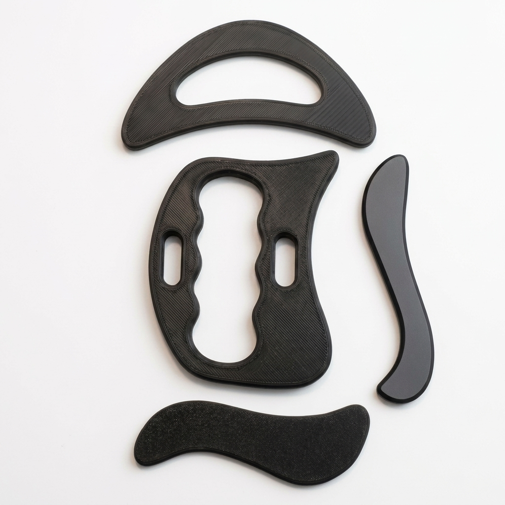 Kit 4 Ferramentas de Massagem Gua Sha Corporal