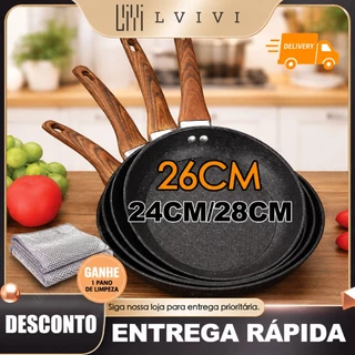 24/26/28cm Frigideira Antiaderente Fácil de Limpar Revestimento Premium Compatível com Fog
