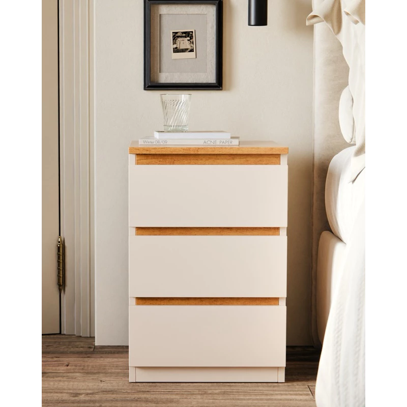 Mesa Cabeceira Pequim 3 Gavetas Mini Cômoda Organizador Quarto