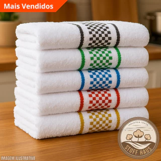 Super Kit 10 / 05 Panos de Prato/Copa Premium 100% Algodão Atoalhada Felpuda Grande Toalha