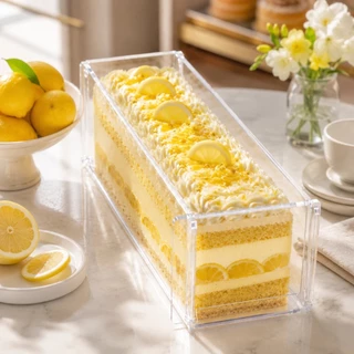 Formas Retangular Slice Cake em Acrílico Para Bolo 30x10x10 Confeitaria Fatias Perfeitas M