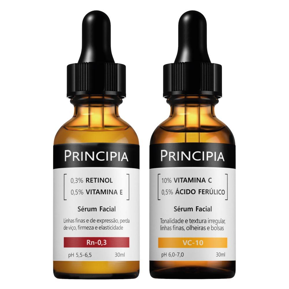 Principia Kit Antissinais Dia e Noite (Vitamina C VC-10 + Retinol RN-0,3)
