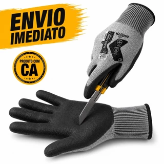 Luva Anticorte Profissional Saara Light Kalipso PU Resistente Segurança Alta Temperatura T