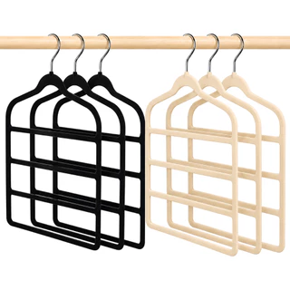 Kit 5/10 Cabides De Veludo Para Calça Saia Shorts Preto Calceiro Resistente