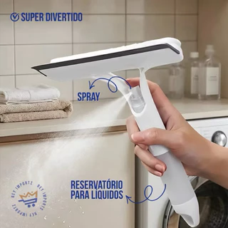 Rodo Limpa Vidro Rodo Mágico Spray 3 Funções Limpa Janela
