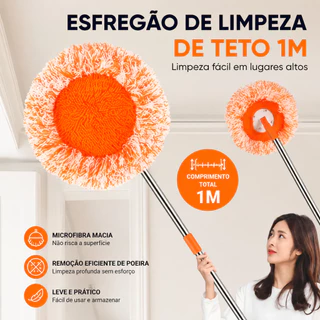 Mop multifuncional giratório de girassol para limpeza de tetos e uso doméstico, mop pregui